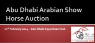 قائمة مزاد ابوظبي لجمال الخيول العربية ٢٠١٤