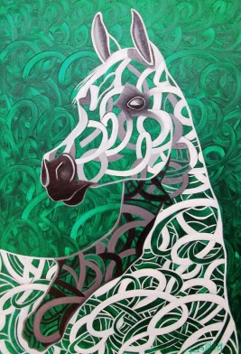 الربيدي: لوحات الحمر تحاكي الإحساس وتستحضر تاريخ الخيل