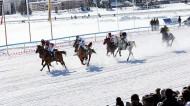 الإمارات تتحدى الجليد وتنظم سباقاً للخيل العربية على بحيرة متجمدة بسويسرا