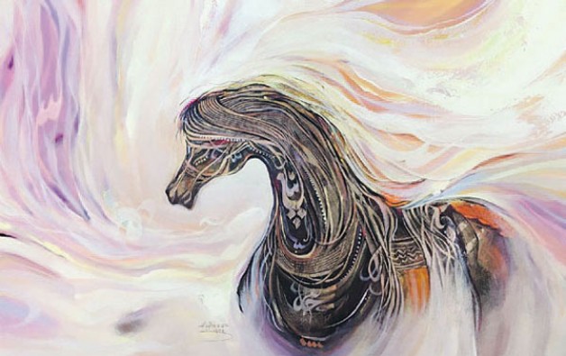 «جمال الخيل» يزين معرض الفنون البصرية بالجنادرية