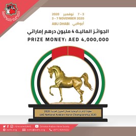 4 ملايين درهم مجموع جوائز بطولة الإمارات الوطنية لجمال الخيول العربية ٢٠٢٠ وإضافة عدد من الجوائز المخصصة للمواطنين