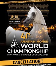 إلغاء بطولة العالم باريس 2020 للخيل العربية الأصيلة .!