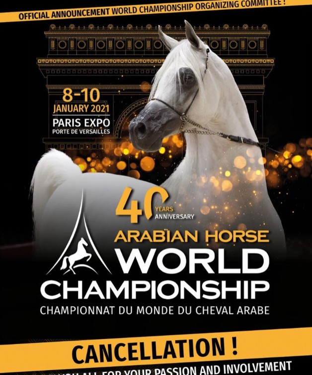 إلغاء بطولة العالم باريس 2020 للخيل العربية الأصيلة .!