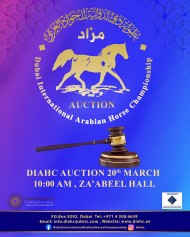 مزاد الخيول المصاحب لبطولة دبي الدولية يوم السبت 20 مارس